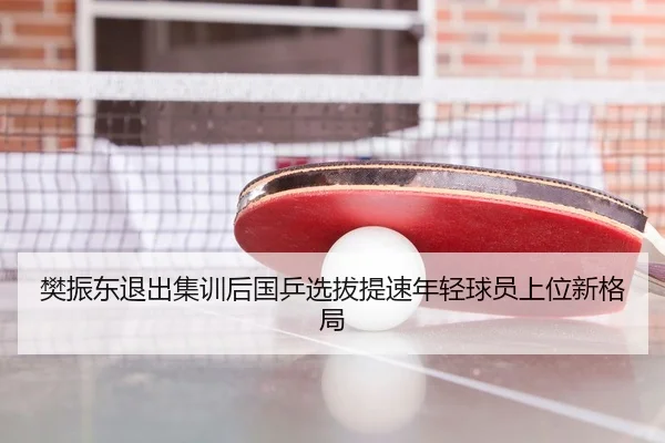 樊振东退出集训后国乒选拔提速年轻球员上位新格局