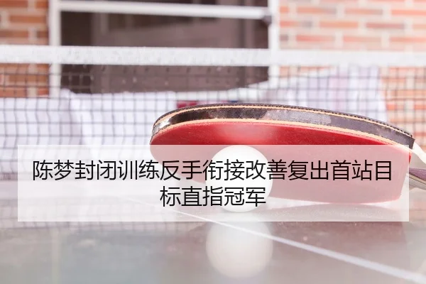 陈梦封闭训练反手衔接改善复出首站目标直指冠军